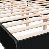  Posteljni okvir črn 150x200 cm inženirski les in kovina, (21166119) | Shoptok.si