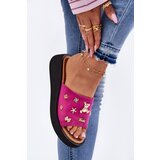 VINCEZA Women's Suede Slippers With Pins Fuchsia 66741 | shoptok.hr