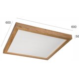  Brilagi-LED Prigušiva rasvetno telo WOODY FRAME LED/50W/230V hrast 60x60 cm IP44 + daljinski upravljač | Eponuda.com
