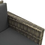 vidaXL 3-dijelna vrtna garnitura od poliratana s jastucima siva | shoptok.hr
