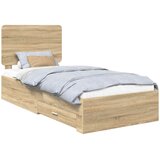  Krevetna konstrukcija s ladicama Sonoma hrast 75 x 190 cm | shoptok.hr
