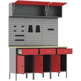  Set radnih ormarića s ladicama s pohranom 8 kom. Crvena | shoptok.hr