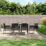 vidaXL Vrtne stolice s jastucima 6 kom crne 54x60 5x83 5 cm poliratan Cijene