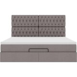  Otomanski krevet s madracem i LED smeđesivi 160x200cm tkanine | shoptok.hr