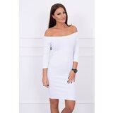 Kesi Dress fitted - ribbed white | Shoptok.si