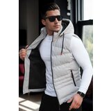 Dewberry 17736 Removable Hooded Mens Vest-STONE Cene