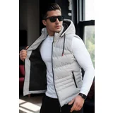 Dewberry 17736 Removable Hooded Mens Vest-STONE