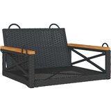 vidaXL Klupa za ljuljanje crna 63 x 62 x 40 cm od poliratana | shoptok.hr