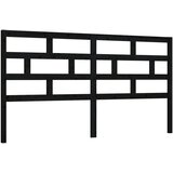  Uzglavlje za krevet crno 186 x 4 x 100 cm od masivne borovine | shoptok.hr