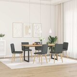 Maison Chic Jedilni stoli - Vzorci stoli 6 kosov temno sivo blago A1373, (22031093) | Shoptok.si