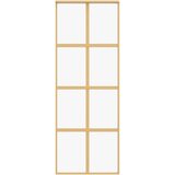  Klizna vrata zlatna 76x205 cm prozirno staklo ESG i aluminij | shoptok.hr