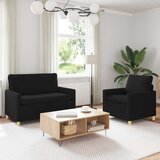  Set sofe 2 kom. Crna Tkanina Cijene