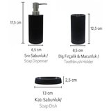  PZR-046 black bathroom set (3 pieces) | ePonuda.com