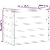  Sadilica Antracit 100 x 50 x 75 cm Cinkani čelik | shoptok.hr
