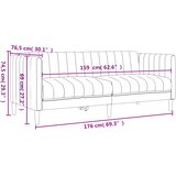  2-dijelni set sofa tamnosivi od tkanine | shoptok.hr