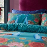 Matthew Williamson Zelenomodra posteljnina za zakonsko posteljo iz bombažnega satena 200x200 cm Xanadu Peacock – | Shoptok.si