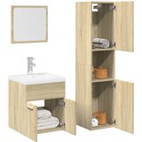  3-dijelni set kupaonskog namještaja boja hrasta sonome drveni | Eponuda.com