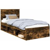  Krevetna konstrukcija Dimljeni hrast 90 x 200 cm Smeđa 93 x 210 x 90 cm | Shoptok.si