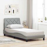 vidaXL Okvir za krevet bez madraca svjetlosivi 90x190 cm od tkanine | shoptok.hr
