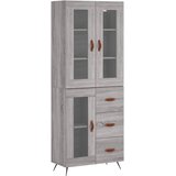  Visoka komoda siva sonome 69,5x34x180 cm od konstruiranog drva | shoptok.hr