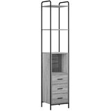  Set ormarića za kupaonicu 3 kom. Siva Sonoma 40 x 36 x 200 5 cm - Siva Sonoma Ormar s umivaonikom (2 vrata) + viseći ormar | shoptok.hr