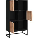  Visoka komoda crna 70 x 35 x 125 cm od konstruiranog drva | Shoptok.si