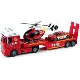  Set vatrogasnih vozila na tegljaču - helikopter i auto | shoptok.hr