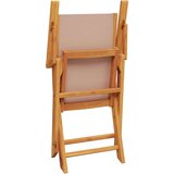  3-dijelni bistro set od tkanine i masivnog drva smeđesivi | shoptok.hr