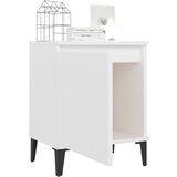  Noćni ormarići s metalnim nogama bijeli 40 x 30 x 50 cm | shoptok.hr