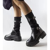 Gemre Black stylish boots with elastic upper Ida | Shoptok.si