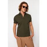 Trendyol Khaki Men's Regular/Normal Cut Textured Polo Collar T-shirt | ePonuda.com