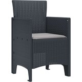  Vrtna stolica Set od 2 Antracit svijetlosiva | shoptok.hr