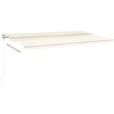  Tenda na ručno uvlačenje sa stupovima 6 x 3 m krem | shoptok.hr