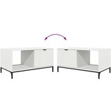 vidaXL Klubska miza Bela 90 x 49 x 46 cm Konstruiran les | Shoptok.si