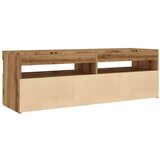 vidaXL TV omarica z LED artisan hrast 120x35x40 cm inženirski les | Shoptok.si