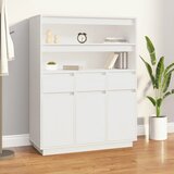 The Living Store Visoka omara bela 89x40x116,5 cm trdna borovina - Visoka Omara, (21436070) Cene