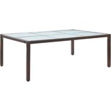 Poli vrtni blagovaonski stol smeđi 200 x 150 x 74 cm od poliratana Cijene
