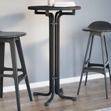 vidaXL Jedilna miza črna Ø60x110 cm inženirski les in jeklo | Shoptok.si