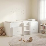  Loft krevet s ormarom s pohranom 3 pcs Bijela Konstruirano drvo | shoptok.hr