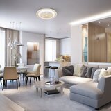  LED prigušiva plafonska lampa sa ventilatorom ZEPHYR LED/48W/230V zlatna + daljinski upravljač | Eponuda.com
