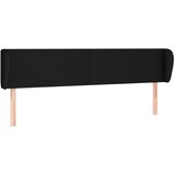  Vzglavje z ušesi črno 163x23x78/88 cm blago, (20794496) | Shoptok.si