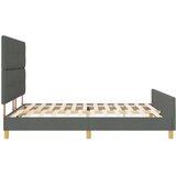  Krevetna konstrukcija Tamno siva 180 x 200 cm tkanina | shoptok.hr
