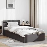  Hidraulični okvir za krevet od umjetne kože LED sivi 100x200 cm | shoptok.hr