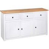  Komoda od borovine bijela 135 x 40 x 80 cm asortiman Panama | shoptok.hr
