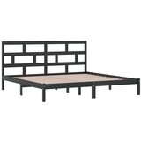  Posteljni okvir črn iz borovine 200x200 cm, (20647967) | Shoptok.si