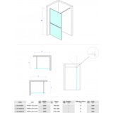 Copen stakleni paravan monte plus 8mm staklo i držač peskira - 100 cm | ePonuda.com