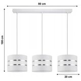  Luster na sajli CORAL 3xE27/60W/230V bela | Eponuda.com