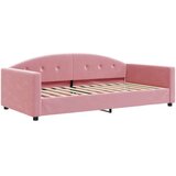 vidaXL Izvlečna dnevna postelja roza 100x200 cm žamet | Shoptok.si