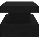  Klub stolić s LED svjetlima crni hrast 90x50x40 cm | Shoptok.si