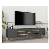 Hanah home TV komoda Dekolp2, 150x48.2x35 cm, antracit-zlatna | Eponuda.ba